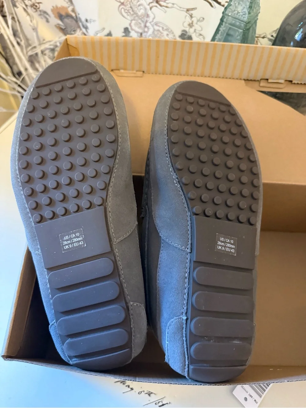 Kirkland Signature Grey Suede Fleece-Lined Slip-On Loafers